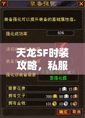 天龙SF时装攻略，私服达人必备穿搭秘笈