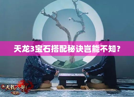 天龙3宝石搭配秘诀岂能不知？